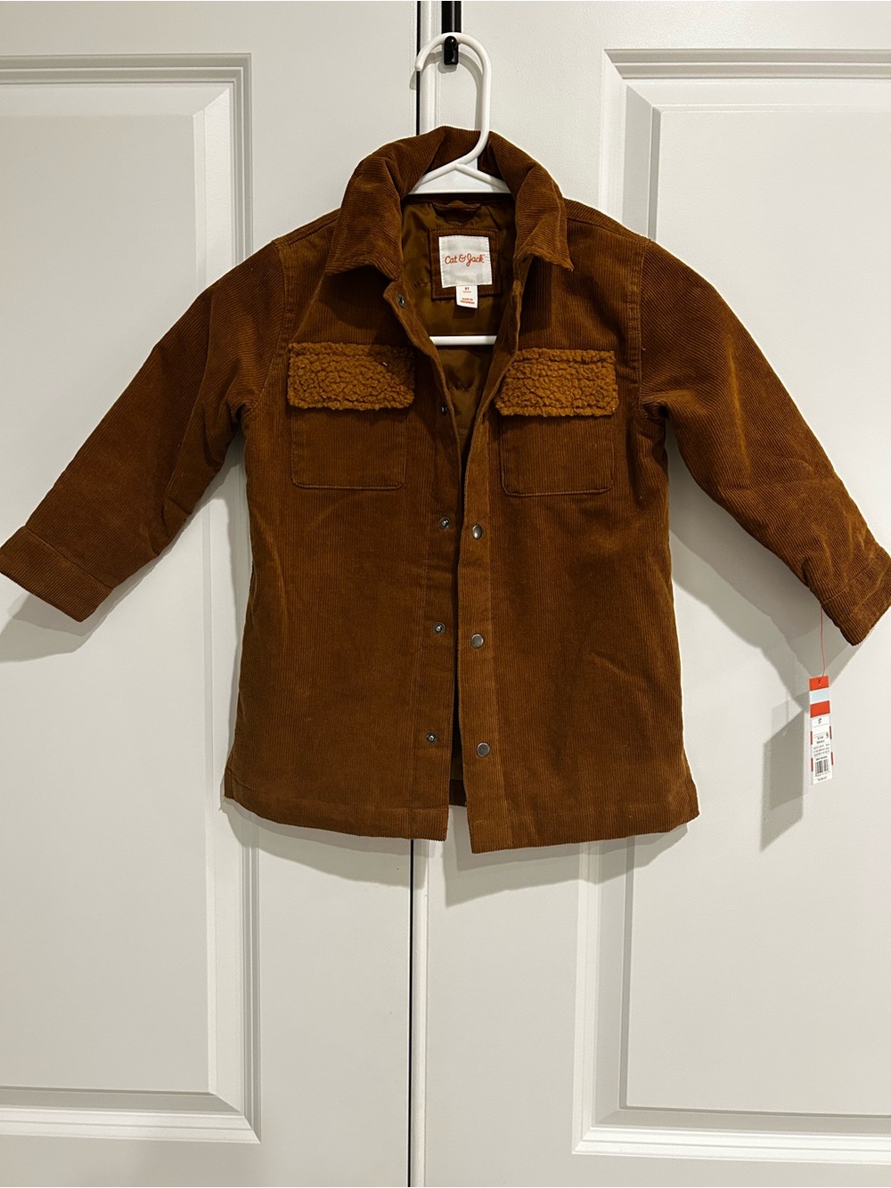 Cat & Jack Brown Corduroy Sherpa-Trim Jacket
